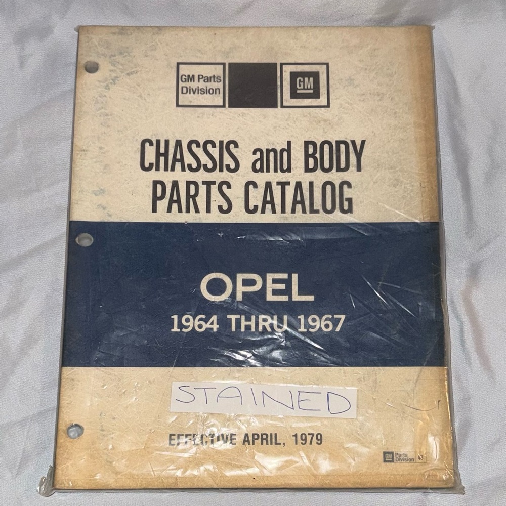 Opel Chassis and Body Parts Catalog 1964-1967